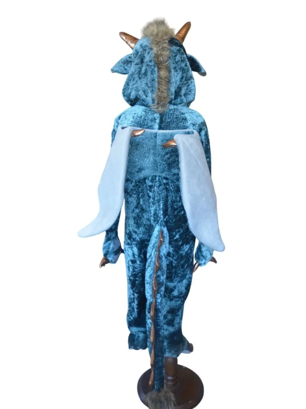 Spooked Plush Velvet Blue Dragon Halloween Costume Kids Size 4T Dress Up Cosplay